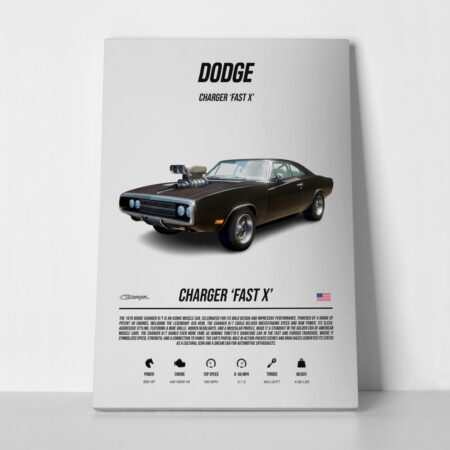 Πινακας σε καμβά DODGE CHARGER FAST X - Αυτοκινητα