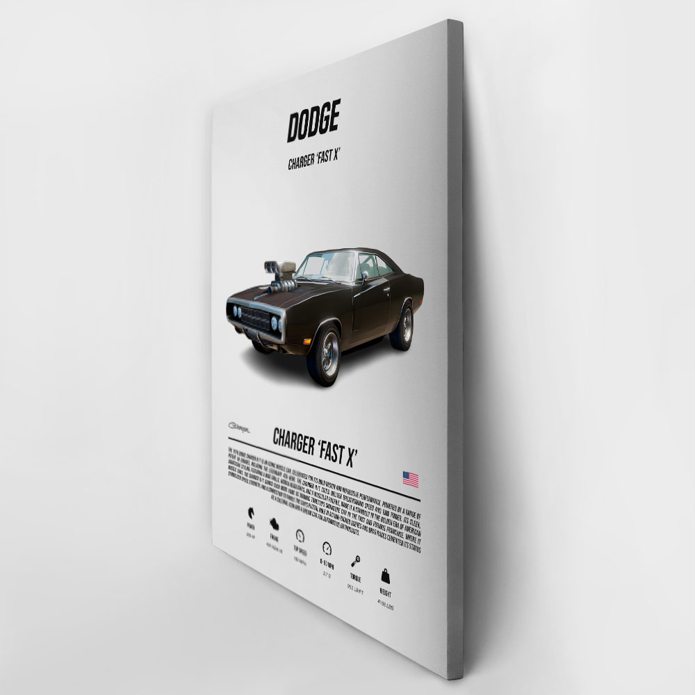 Πινακας σε καμβά DODGE CHARGER FAST X