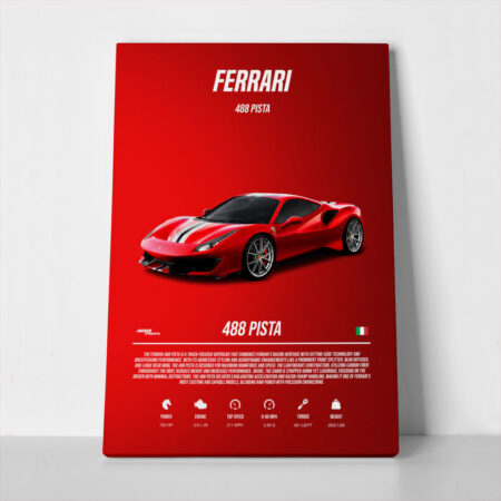 Πινακας σε καμβά FERRARI 488 PISTA IMPERIAL - Αυτοκινητα
