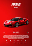 Πινακας σε καμβά FERRARI 488 PISTA IMPERIAL