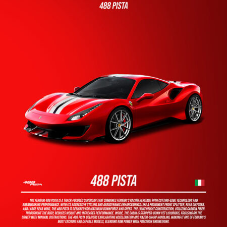 Πινακας σε καμβά FERRARI 488 PISTA IMPERIAL - Αυτοκινητα Sticky 5