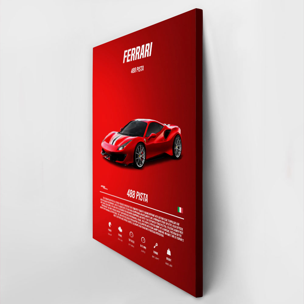 Πινακας σε καμβά FERRARI 488 PISTA IMPERIAL