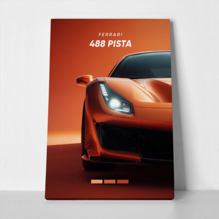 Πινακας σε καμβά FERRARI 488 PISTA - Αυτοκινητα