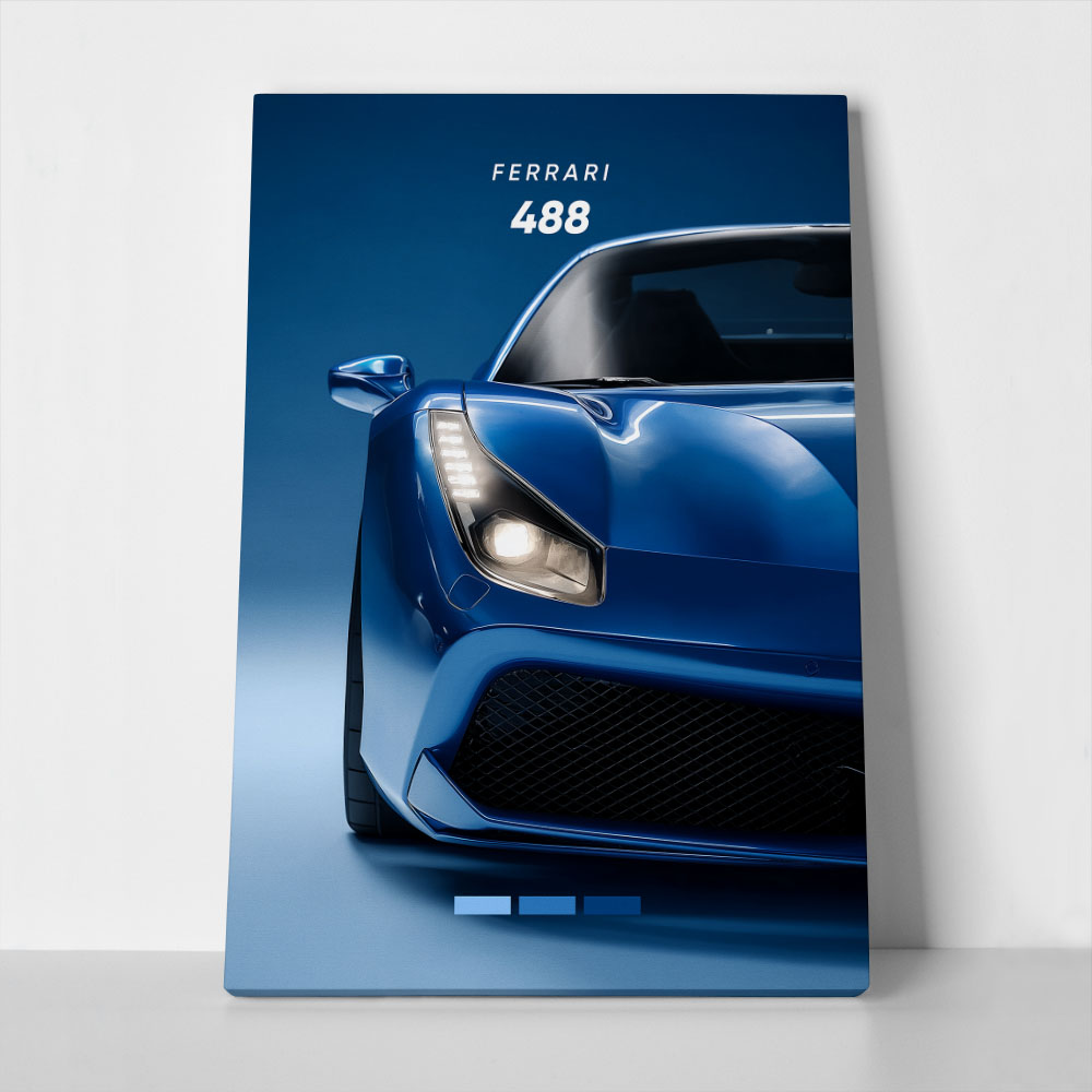 Πινακας σε καμβά FERRARI 488