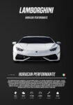 Πινακας σε καμβά LAMBORGHINI HURRACAN PERFORMANTE WHITE IMPERIAL