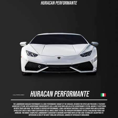 Πινακας σε καμβά LAMBORGHINI HURRACAN PERFORMANTE WHITE IMPERIAL - Αυτοκινητα Sticky 5