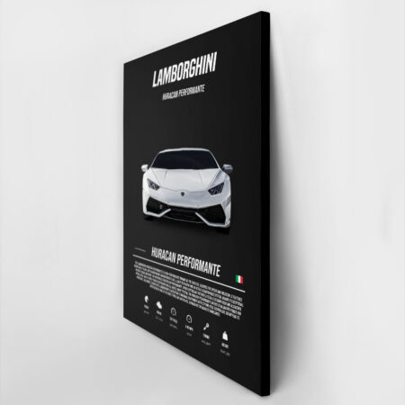 Πινακας σε καμβά LAMBORGHINI HURRACAN PERFORMANTE WHITE IMPERIAL - Αυτοκινητα Sticky 2