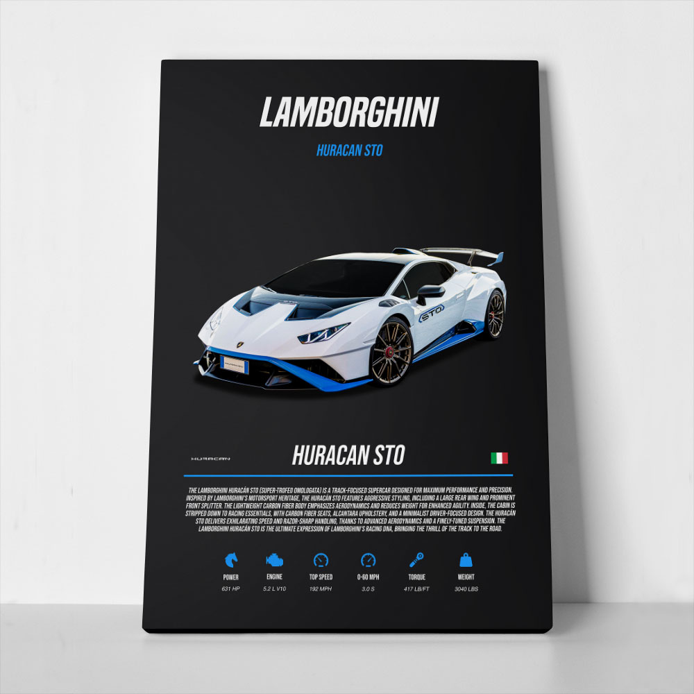 Πινακας σε καμβά LAMBORGHINI HURRACAN STO IMPERIAL