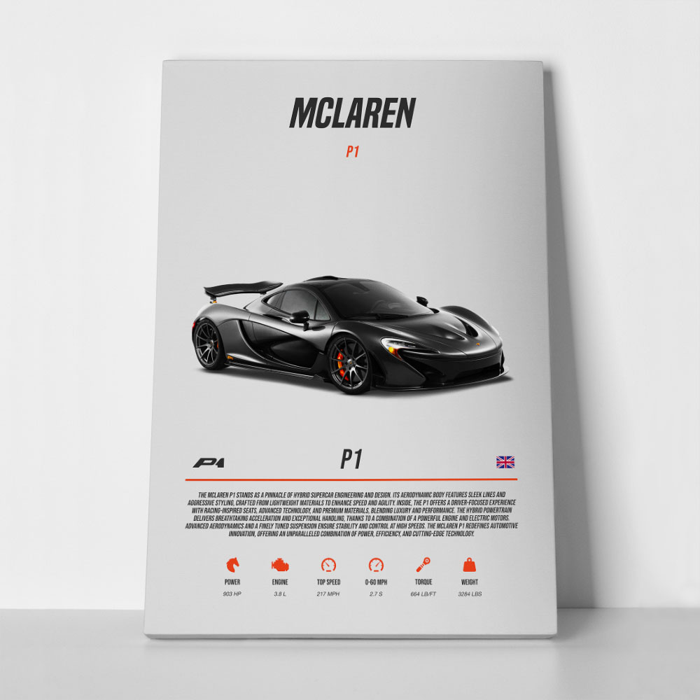 Πινακας σε καμβά MCLAREN P1 IMPERIAL