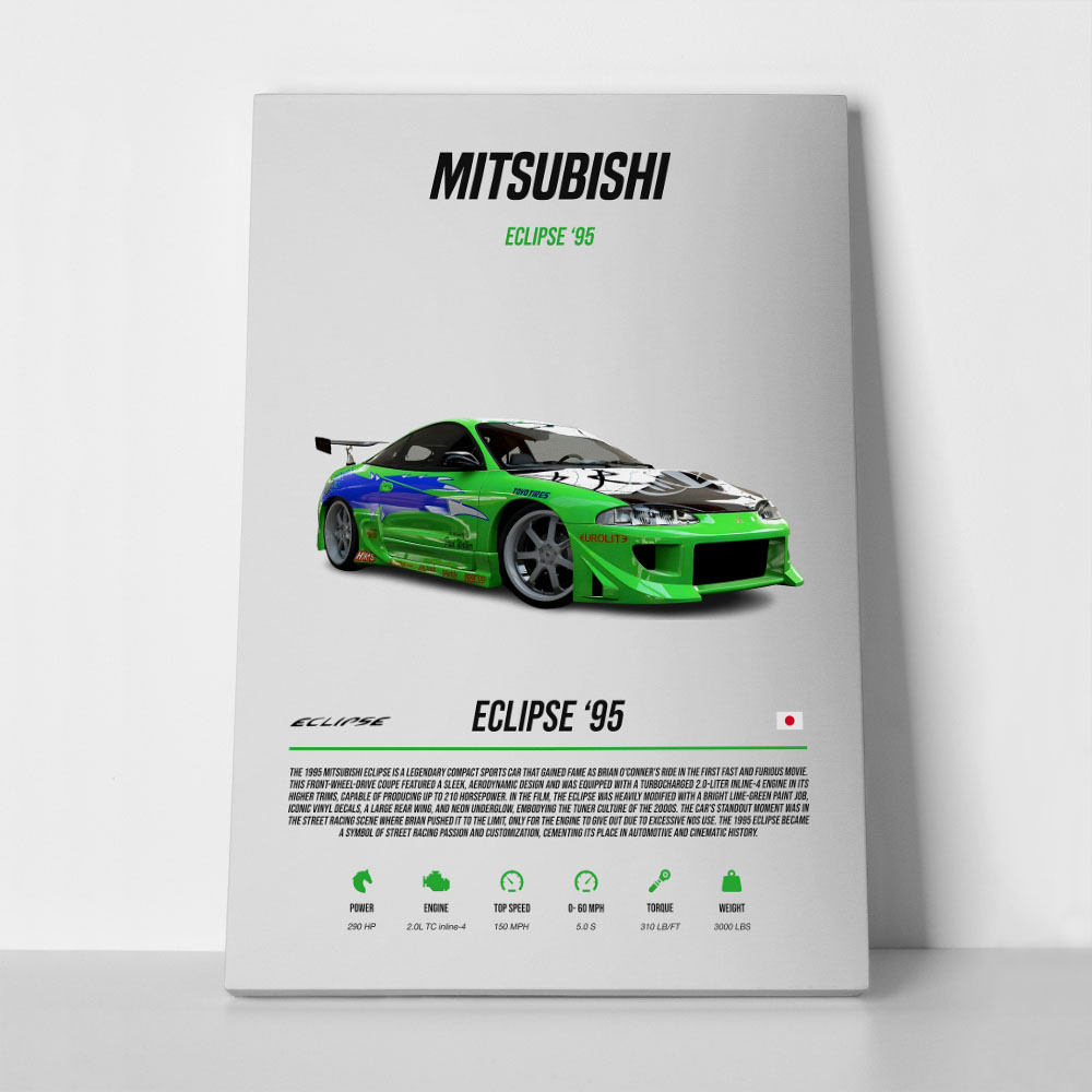 Πινακας σε καμβά MITSUBISHI ECLIPSE