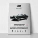 Πινακας σε καμβά MUSTANG FASTBACK
