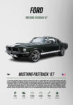Πινακας σε καμβά MUSTANG FASTBACK