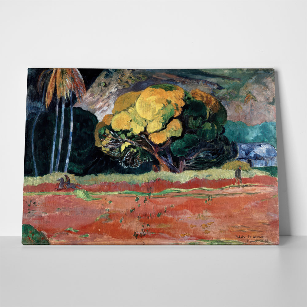 Πινακας σε καμβά PAUL GAUGUIN - AT THE FOOT OF A MOUNTAIN
