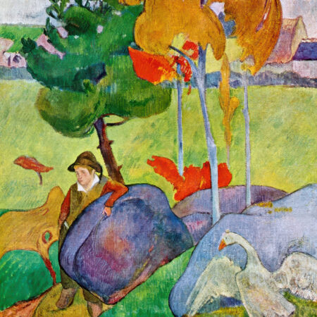 Πινακας σε καμβά PAUL GAUGUIN - BRETON BOY WITH A GOOSE - Paul Gauguin Sticky 5