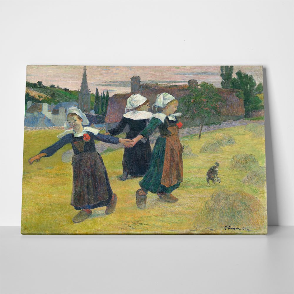 Πινακας σε καμβά PAUL GAUGUIN - BRETON GIRLS DANCING