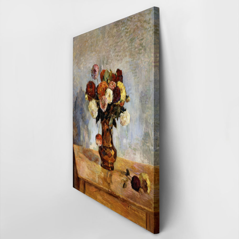 Πινακας σε καμβά PAUL GAUGUIN - DAHLIAS IN A COPPER VASE