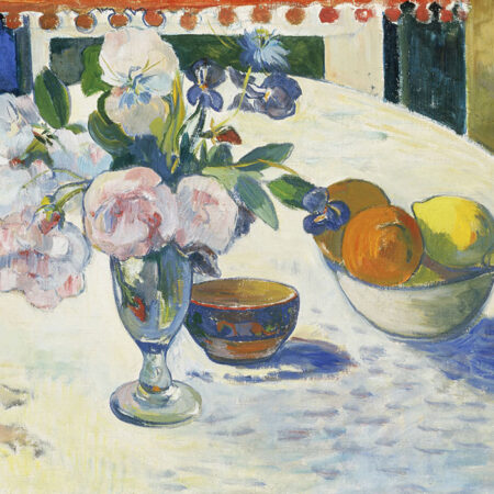 Πινακας σε καμβά PAUL GAUGUIN - FLOWERS AND A BOWL OF FRUIT ON A TABLE - Paul Gauguin Sticky 5