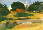 Πινακας σε καμβά PAUL GAUGUIN - GIRL HERDING PIGS