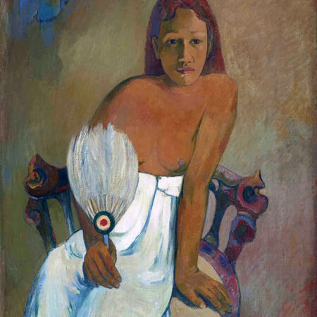 Πινακας σε καμβά PAUL GAUGUIN - GIRL WITH A FAN - Paul Gauguin Sticky 5