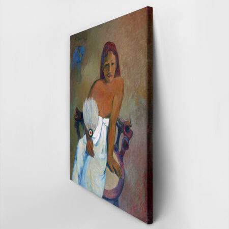 Πινακας σε καμβά PAUL GAUGUIN - GIRL WITH A FAN - Paul Gauguin Sticky 2
