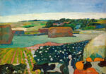 Πινακας σε καμβά PAUL GAUGUIN - HAYSTACKS IN BRITTANY