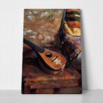 Πινακας σε καμβά PAUL GAUGUIN - MANDOLIN ON A CHAIR