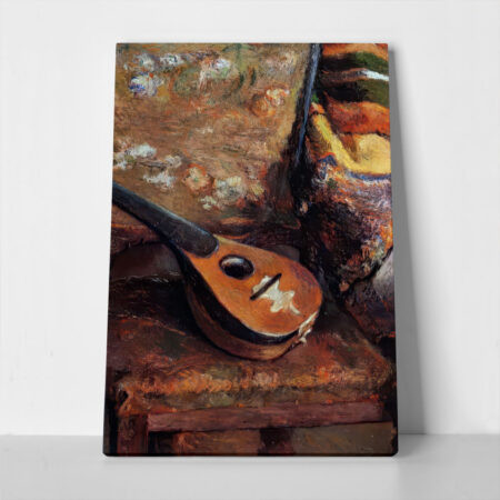Πινακας σε καμβά PAUL GAUGUIN - MANDOLIN ON A CHAIR