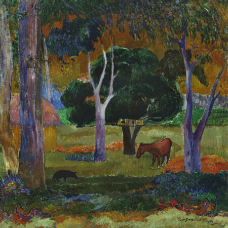 Πίνακας σε καμβά PAUL GAUGUIN - PIG AND A HORSE - Paul Gauguin Sticky 5