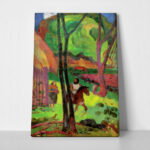 Πινακας σε καμβά PAUL GAUGUIN - RIDER IN FRONT OF THE HUT