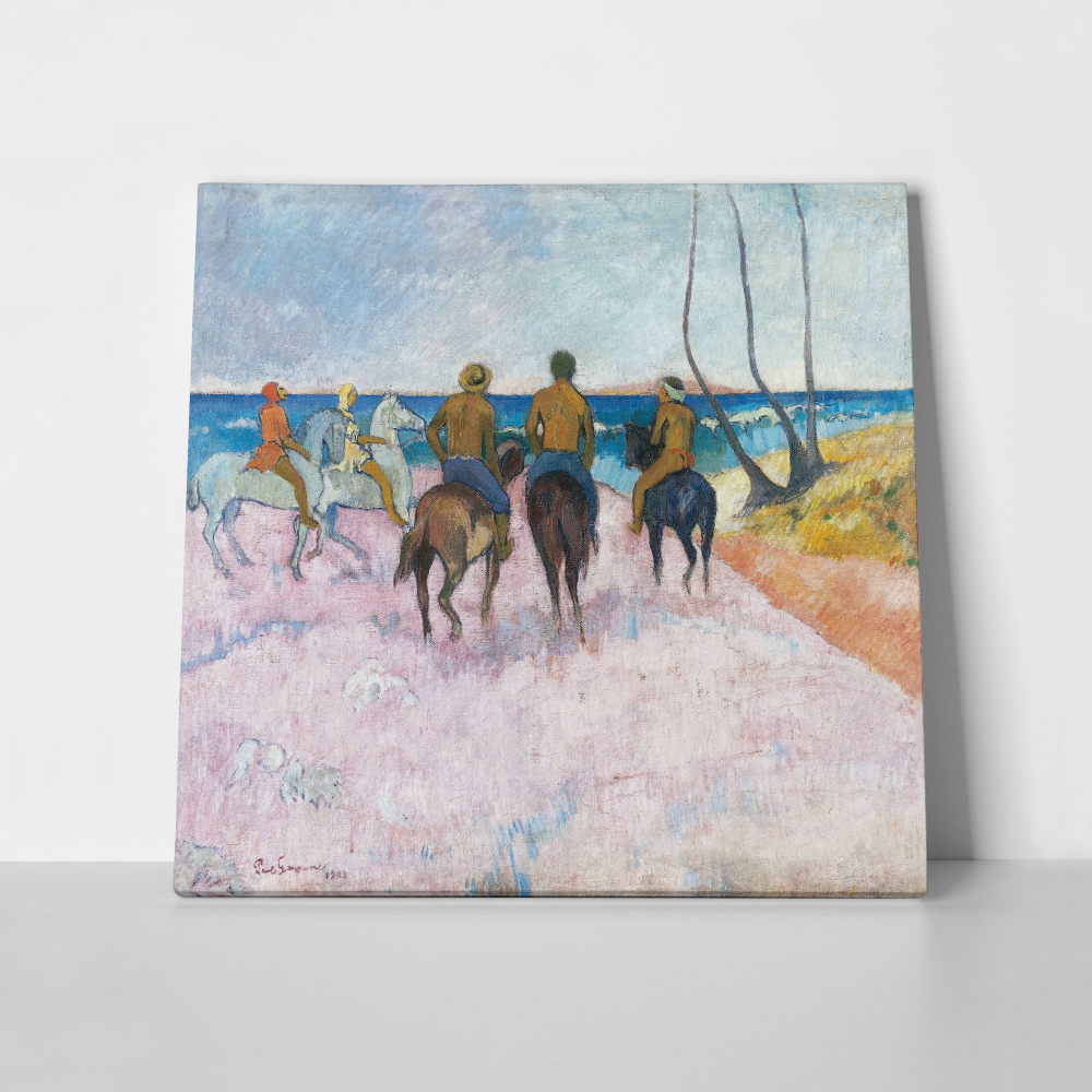 Πίνακας σε καμβά PAUL GAUGUIN - RIDERS ON THE BEACH 1902