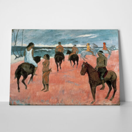 Πινακας σε καμβά PAUL GAUGUIN - RIDERS ON THE BEACH