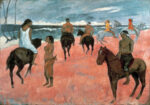 Πινακας σε καμβά PAUL GAUGUIN - RIDERS ON THE BEACH