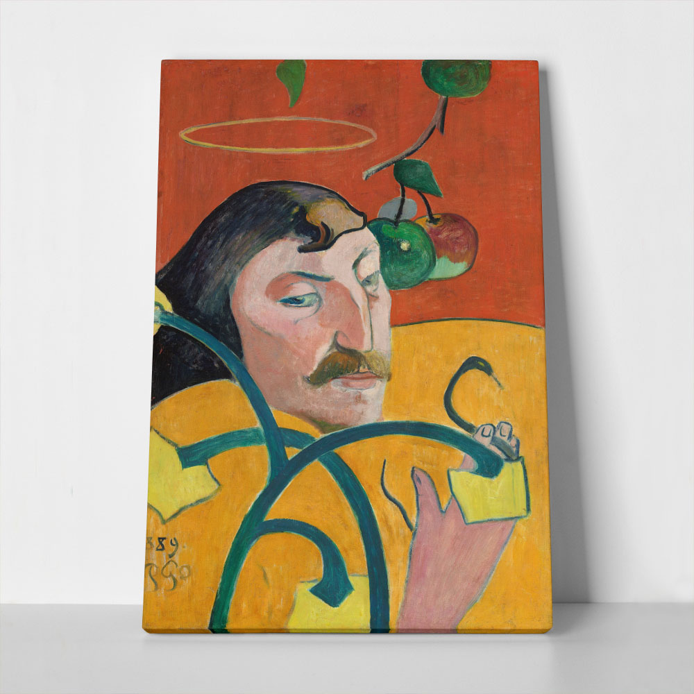 Πινακας σε καμβά PAUL GAUGUIN - SELF PORTRAIT WITH HALO AND SNAKE