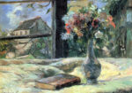 Πινακας σε καμβά PAUL GAUGUIN - STILL LIFE VASE WITH FLOWERS ON THE WINDOW