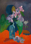Πινακας σε καμβά PAUL GAUGUIN - STILL LIFE WITH FLOWERS AND IDOL