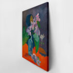 Πινακας σε καμβά PAUL GAUGUIN - STILL LIFE WITH FLOWERS AND IDOL