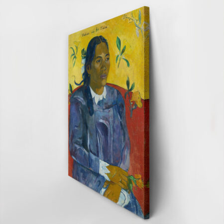 Πινακας σε καμβά PAUL GAUGUIN - TAHITIAN WOMAN WITH A FLOWER - Paul Gauguin Sticky 2