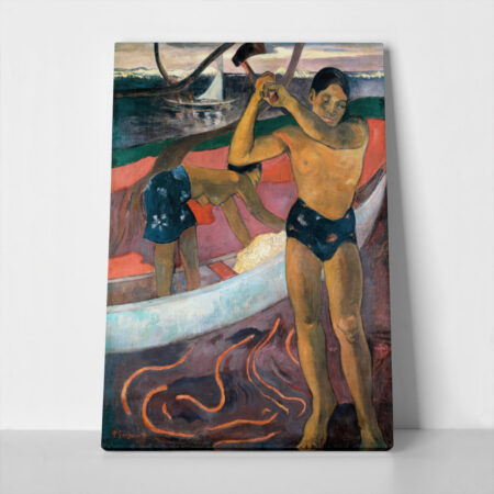 Πινακας σε καμβά PAUL GAUGUIN - THE MAN WITH AN AXE - Paul Gauguin