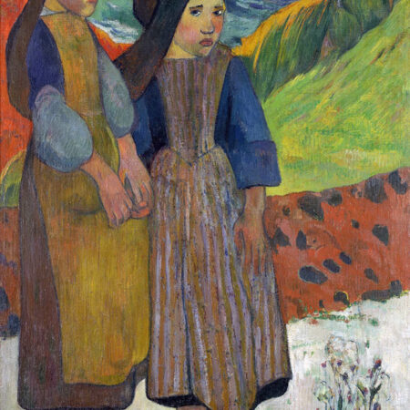 Πινακας σε καμβά PAUL GAUGUIN - TWO BRETON GIRLS BY THE SEA - Paul Gauguin Sticky 5