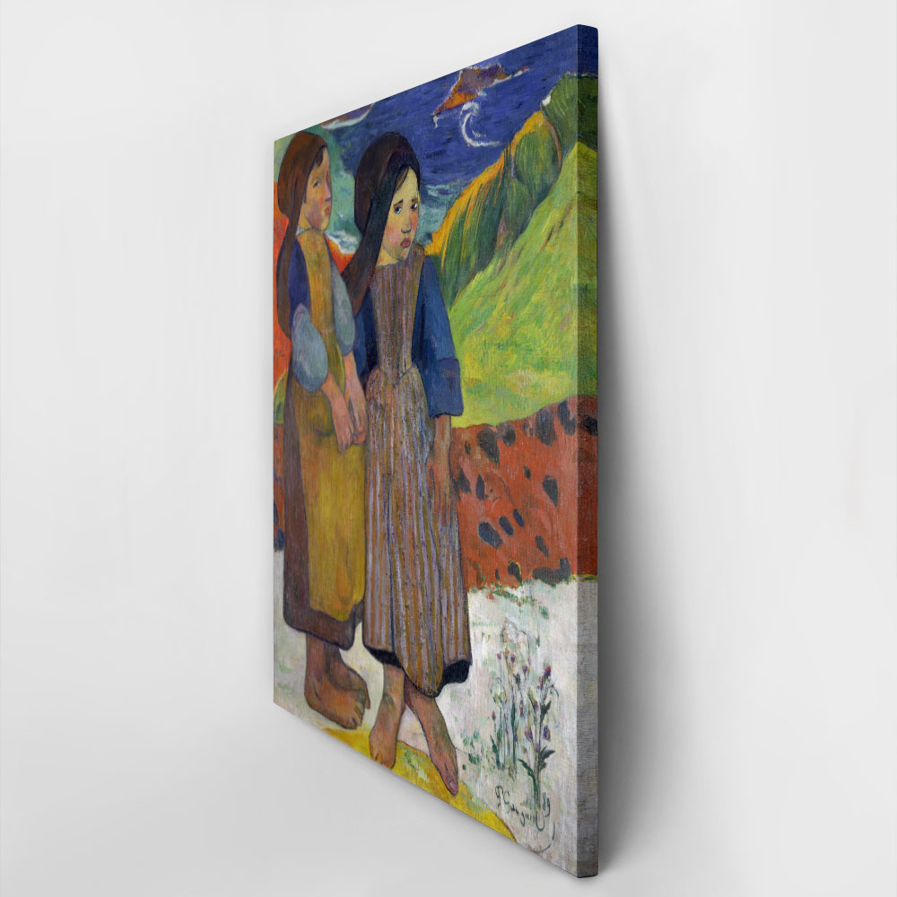 Πινακας σε καμβά PAUL GAUGUIN - TWO BRETON GIRLS BY THE SEA