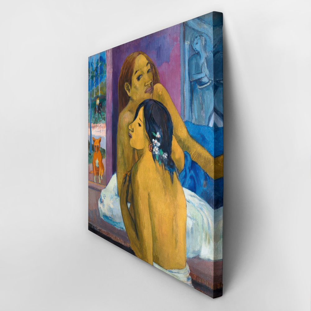 Πίνακας σε καμβά PAUL GAUGUIN - TWO WOMEN WITH FLOWERED HAIR