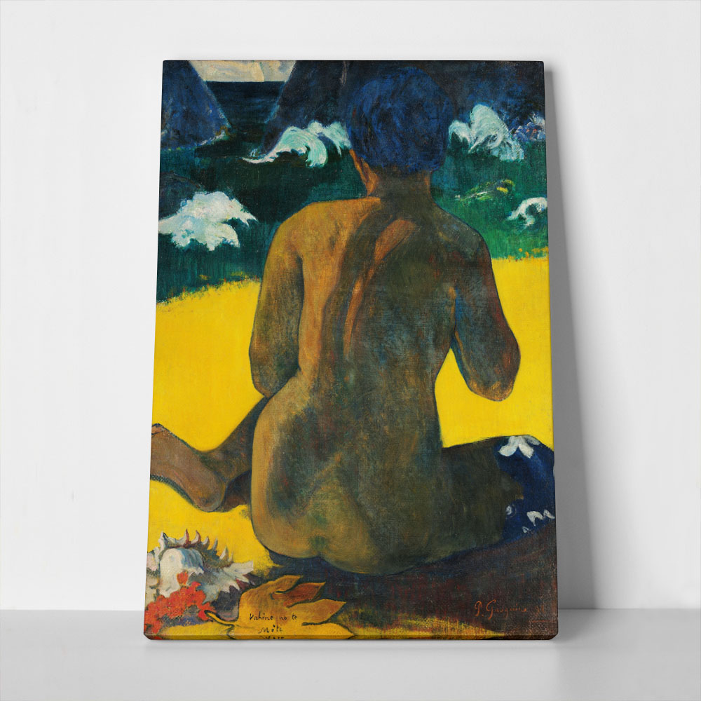 Πινακας σε καμβά PAUL GAUGUIN - WOMAN BY THE SEA