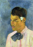 Πινακας σε καμβά PAUL GAUGUIN - YOUNG MAN WITH A FLOWER