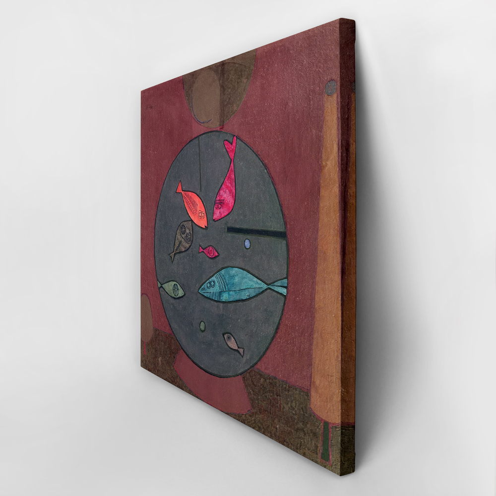 Πίνακας σε καμβά PAUL KLEE - AROUND THE FISH