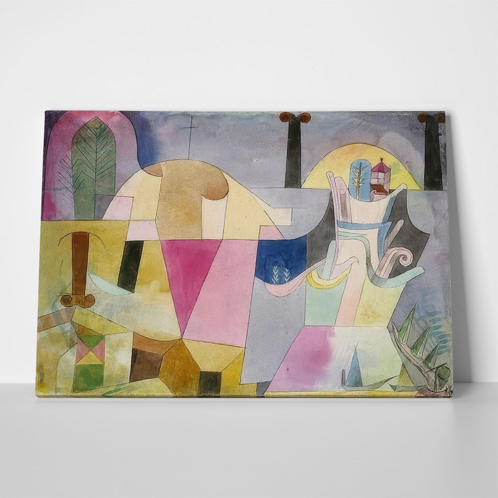 Πινακας σε καμβά PAUL KLEE - BLACK COLUMNS IN A LANDSCAPE