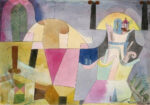 Πινακας σε καμβά PAUL KLEE - BLACK COLUMNS IN A LANDSCAPE