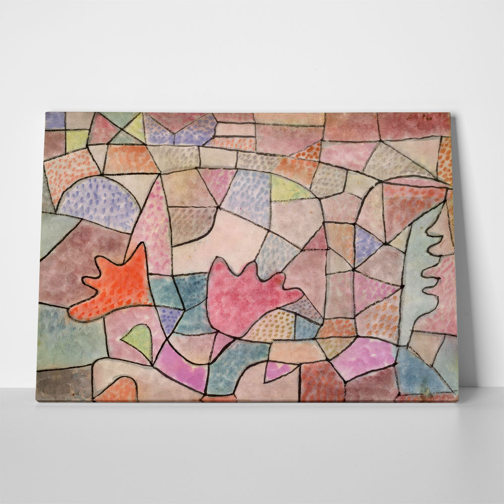 Πινακας σε καμβά PAUL KLEE - TWO RED FLOWERS