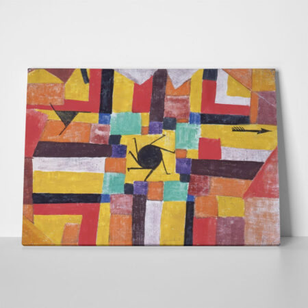 Πινακας σε καμβά PAUL KLEE - WITH THE ROTATING SUN AND THE ARROW - Paul Klee