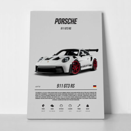 Πινακας σε καμβά PORSCHE 911 GT3 RS WHITE - Αυτοκινητα