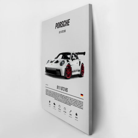 Πινακας σε καμβά PORSCHE 911 GT3 RS WHITE - Αυτοκινητα Sticky 2